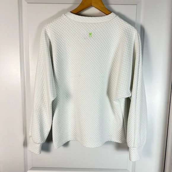 Dudley Stephens White Waffle P’town Sweatshirt with American Flag - Picture 7 of 9